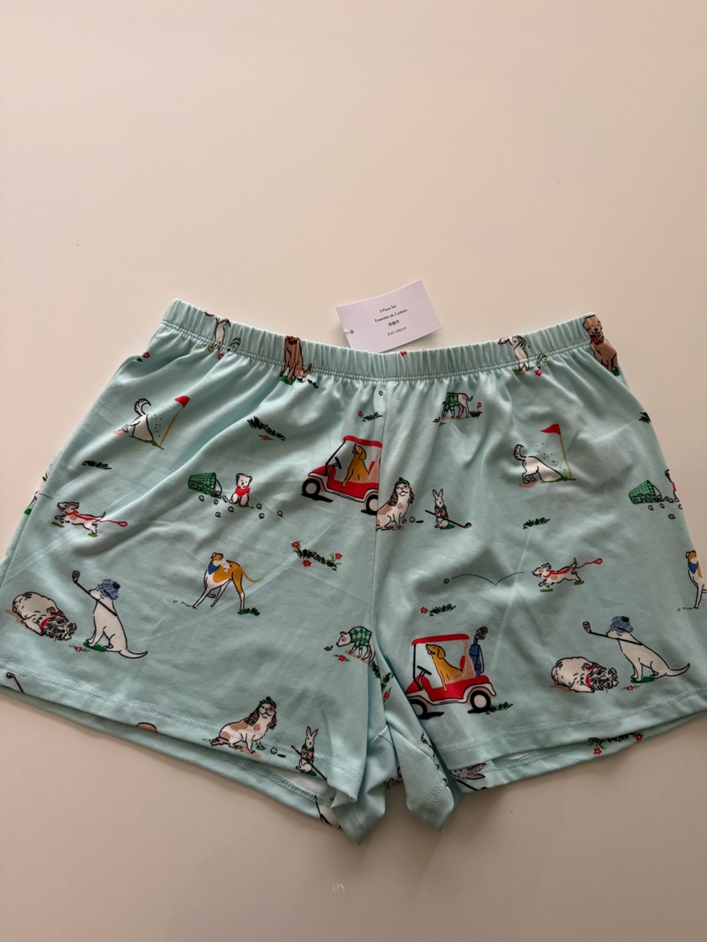 NWT Kate Spade Light Blue Dog & Golf Cart Print Pajamas - Picture 7 of 7